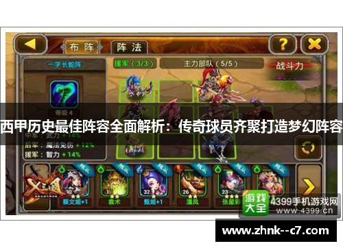 西甲历史最佳阵容全面解析：传奇球员齐聚打造梦幻阵容